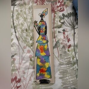 Colorful Abstract African Art Signed by Artist